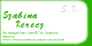 szabina kerecz business card